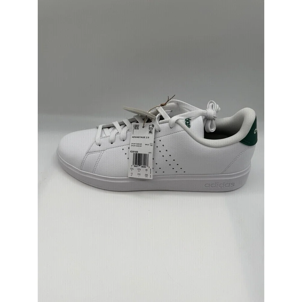 Adidas Advantage 2.0 Sneakers,Men's 13, EU 48, White IG9166,NEW/BOX DAMAGED